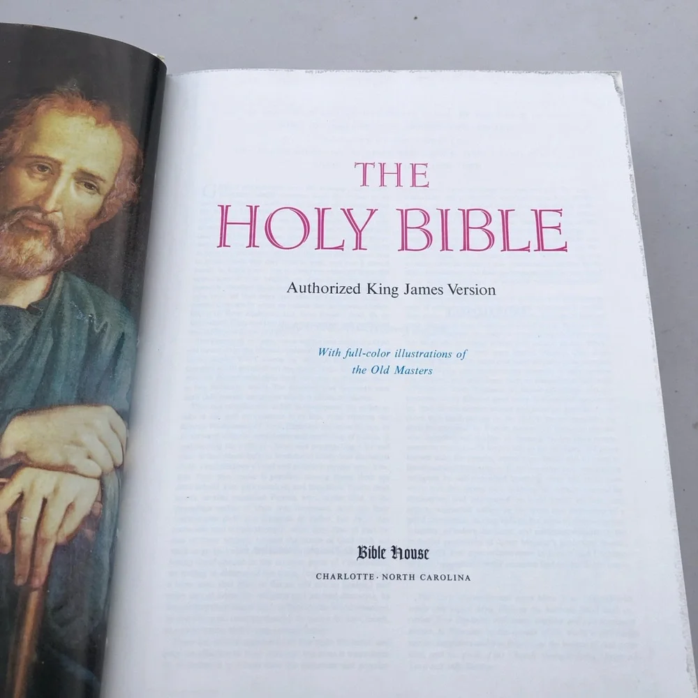 Holy Bible Cream with Gold Embossed Cover Home Health Education 1976